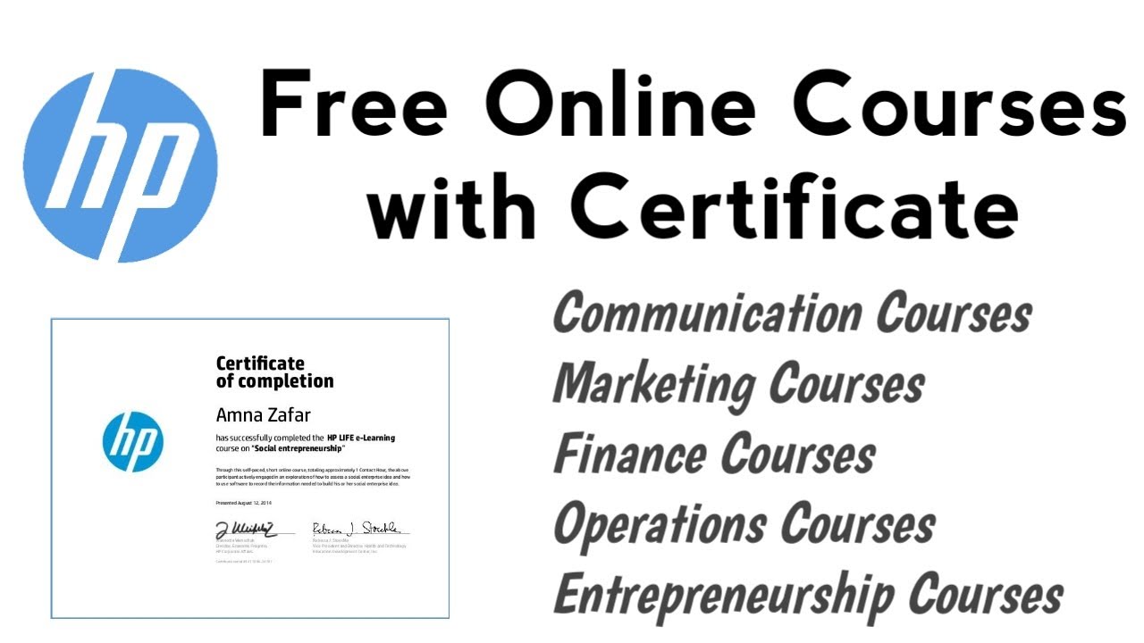 HP Free Online Courses